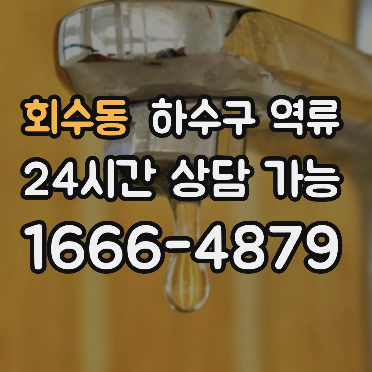 회수동 하수구 역류