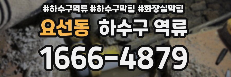 요선동 하수구 역류