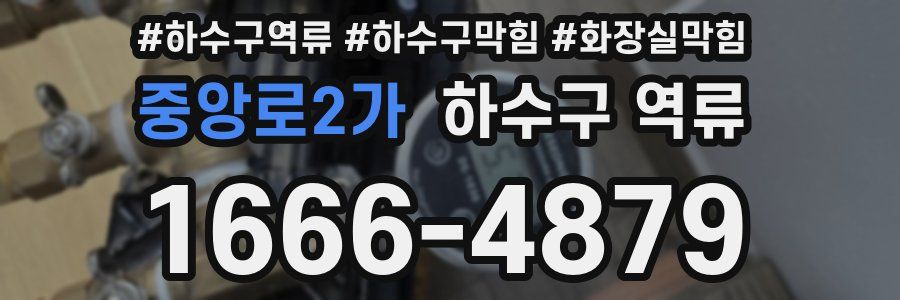중앙로2가 하수구 역류