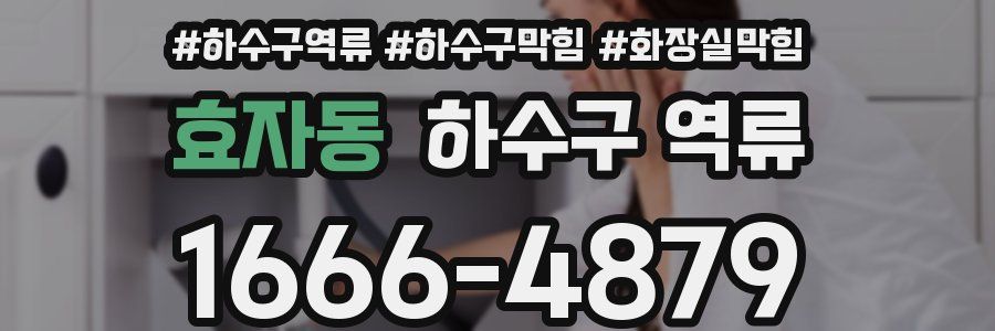 효자동 하수구 역류