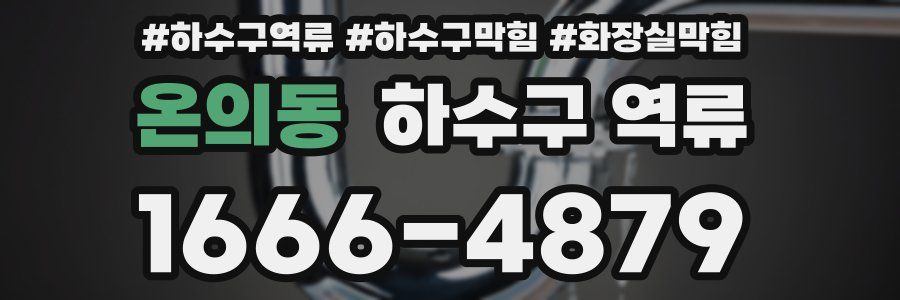 온의동 하수구 역류