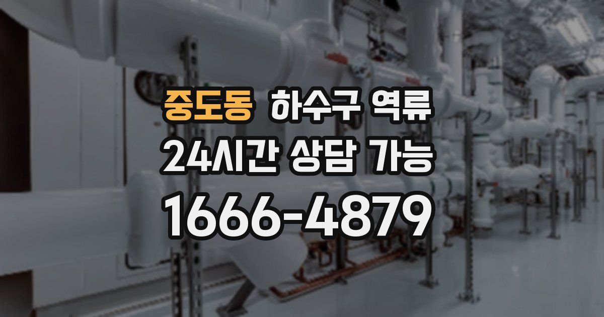 중도동 하수구 역류