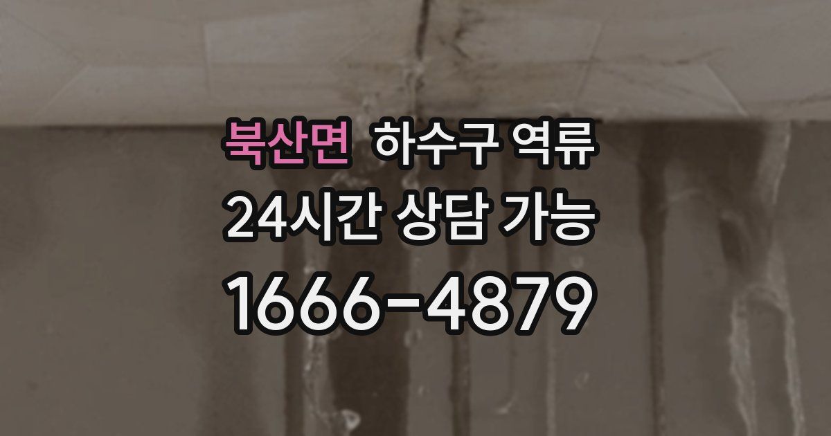 북산면 하수구 역류