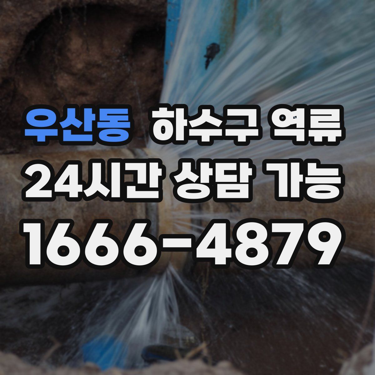 우산동 하수구 역류