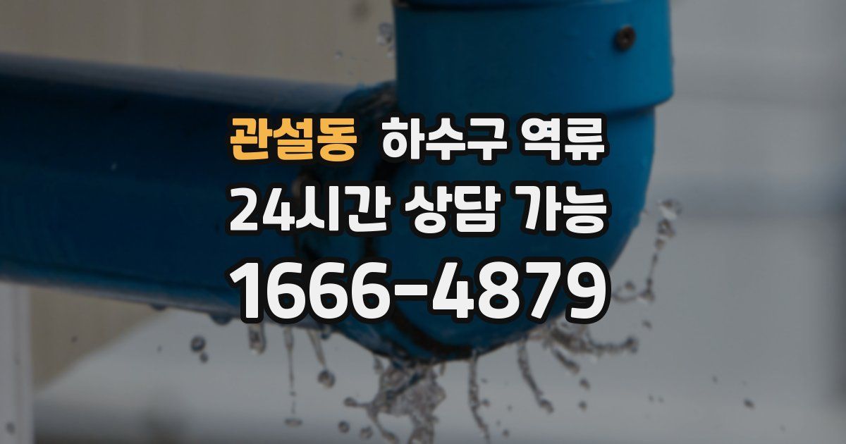 관설동 하수구 역류