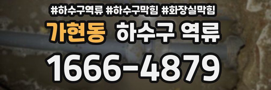 가현동 하수구 역류