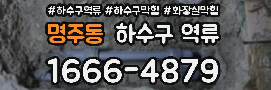 명주동 하수구 역류
