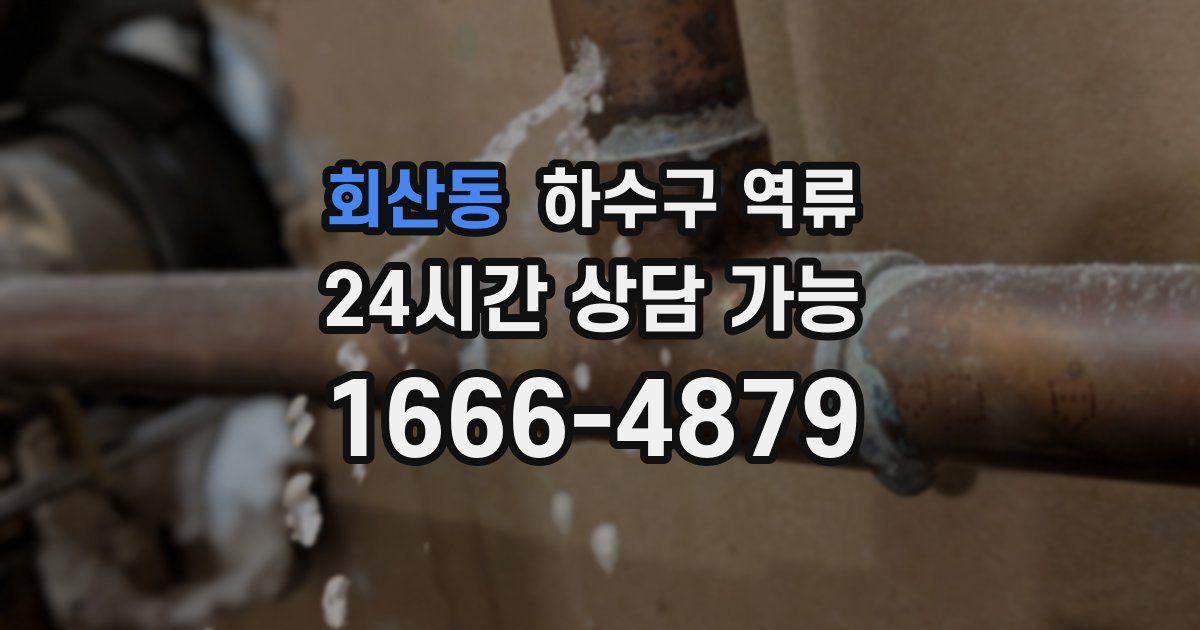 회산동 하수구 역류