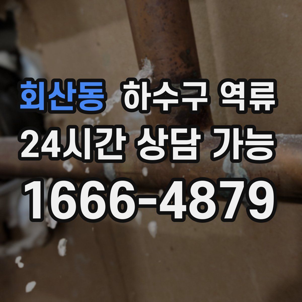 회산동 하수구 역류