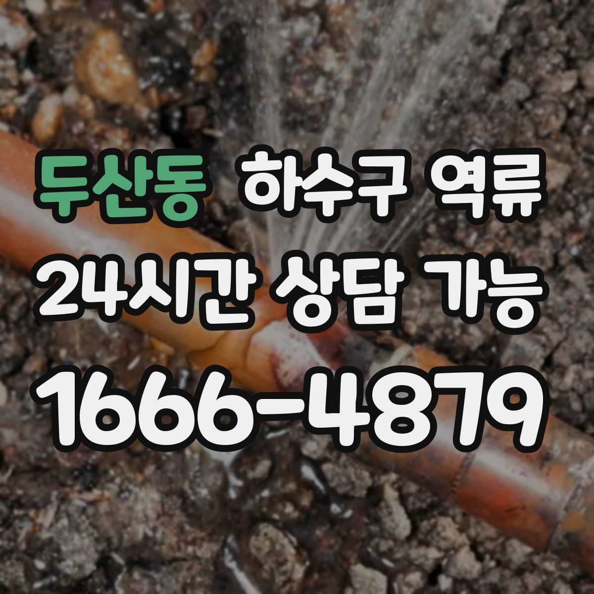 두산동 하수구 역류