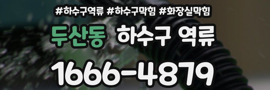 두산동 하수구 역류