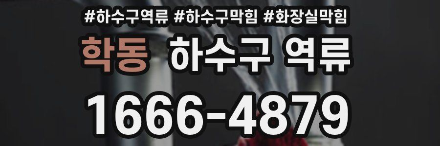 학동 하수구 역류