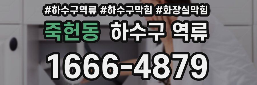 죽헌동 하수구 역류