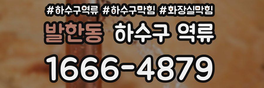 발한동 하수구 역류