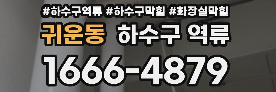 귀운동 하수구 역류