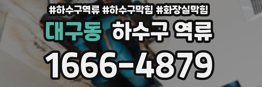 대구동 하수구 역류