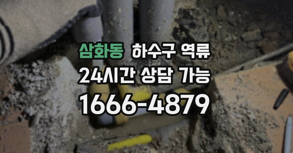 삼화동 하수구 역류