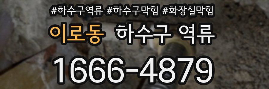 이로동 하수구 역류