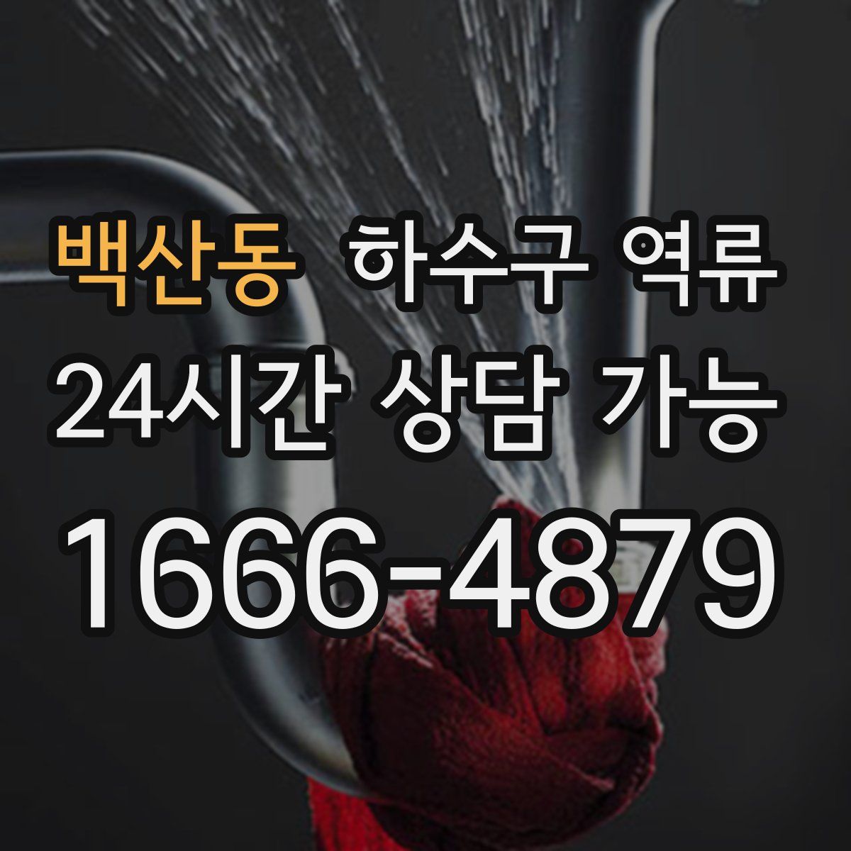 백산동 하수구 역류