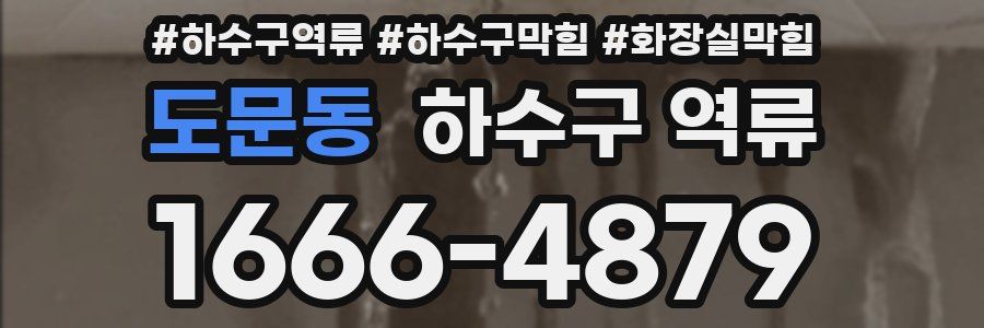 도문동 하수구 역류