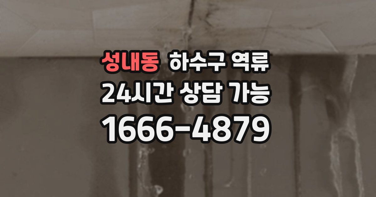 성내동 하수구 역류