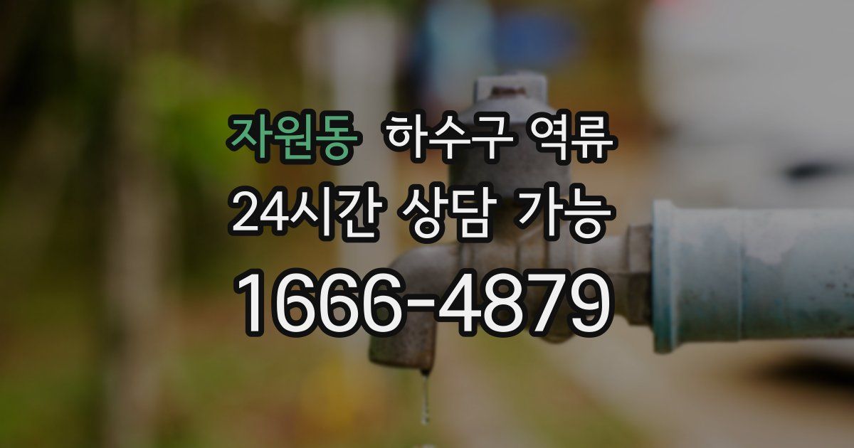 자원동 하수구 역류