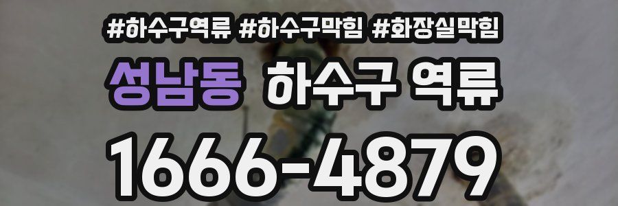 성남동 하수구 역류