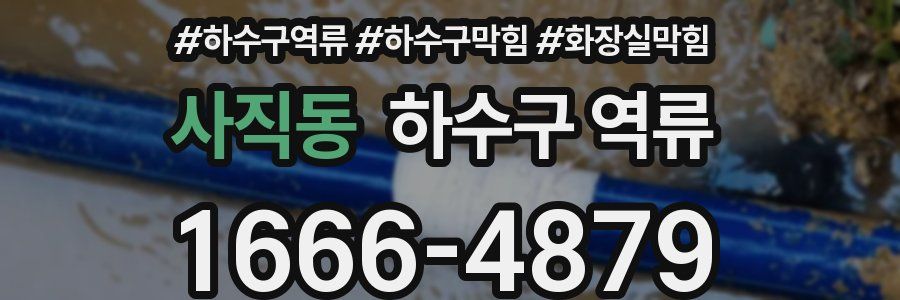 사직동 하수구 역류