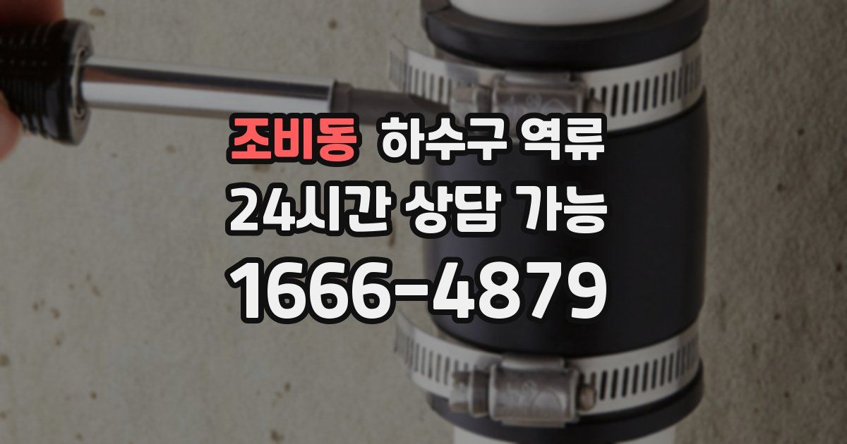 조비동 하수구 역류