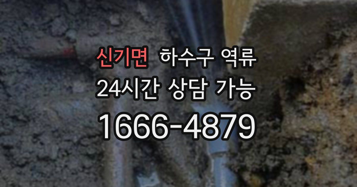 신기면 하수구 역류