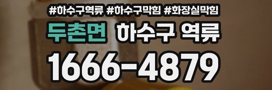 두촌면 하수구 역류