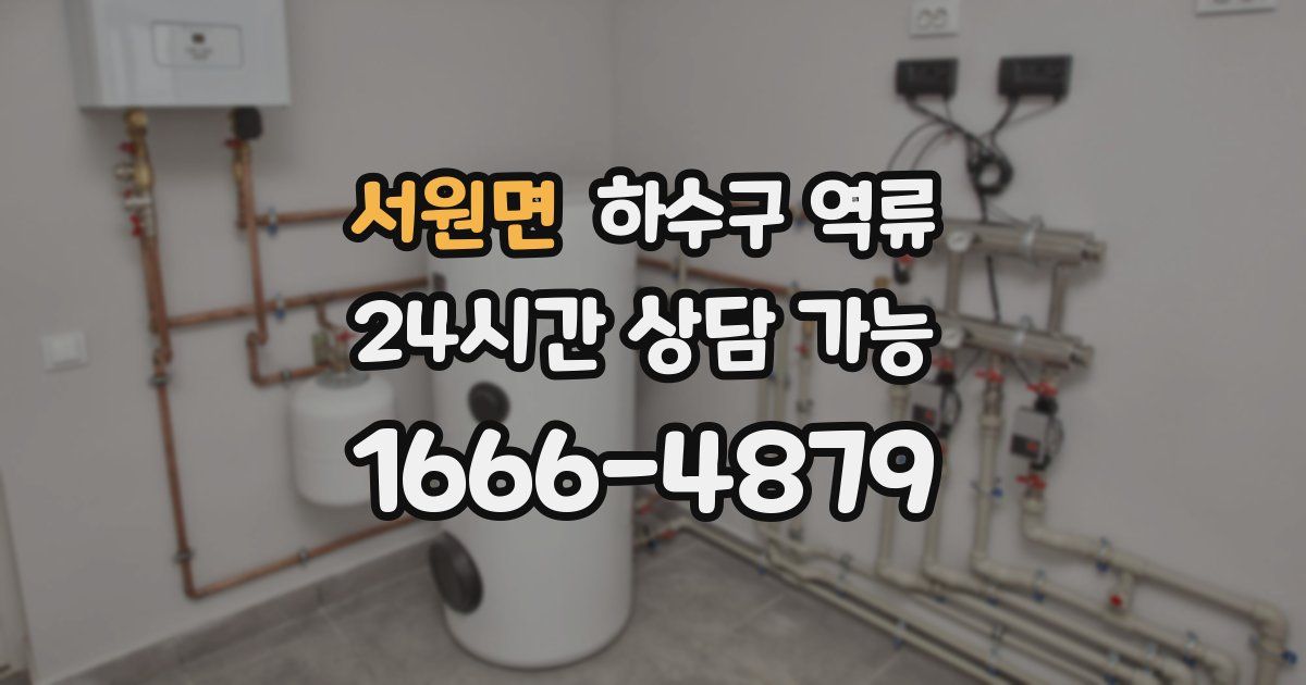 서원면 하수구 역류