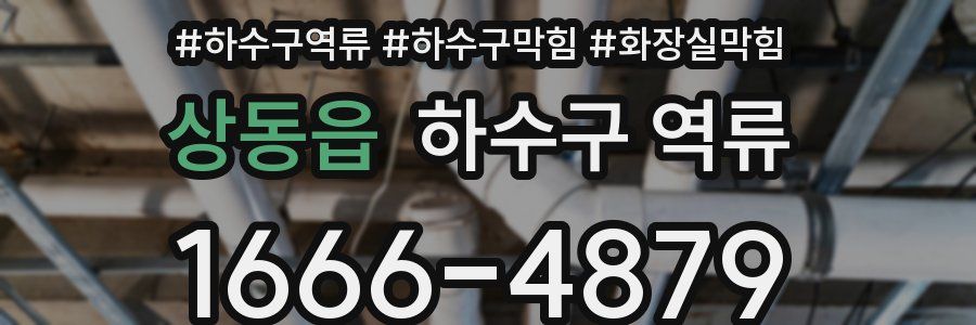 상동읍 하수구 역류