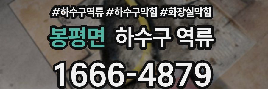 봉평면 하수구 역류