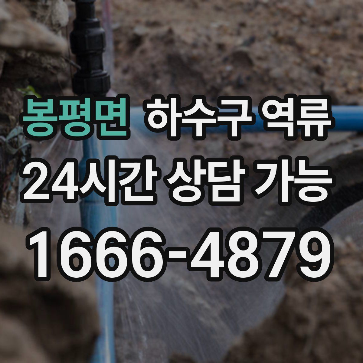 봉평면 하수구 역류