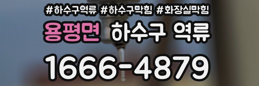 용평면 하수구 역류