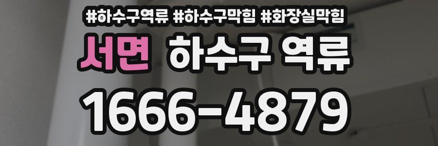 서면 하수구 역류