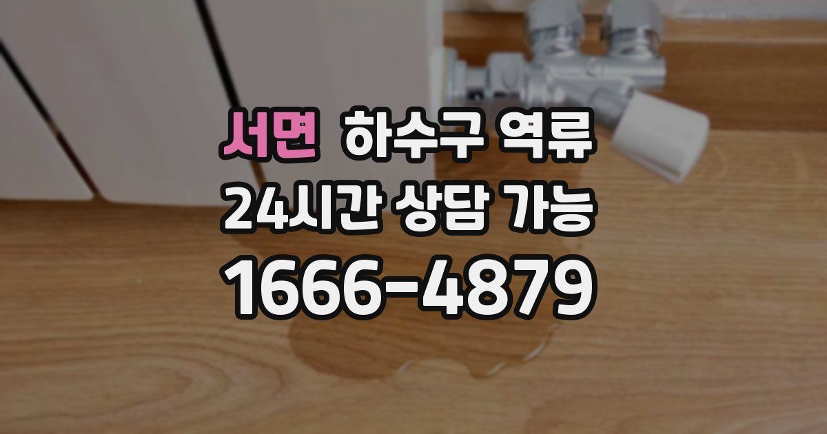 서면 하수구 역류