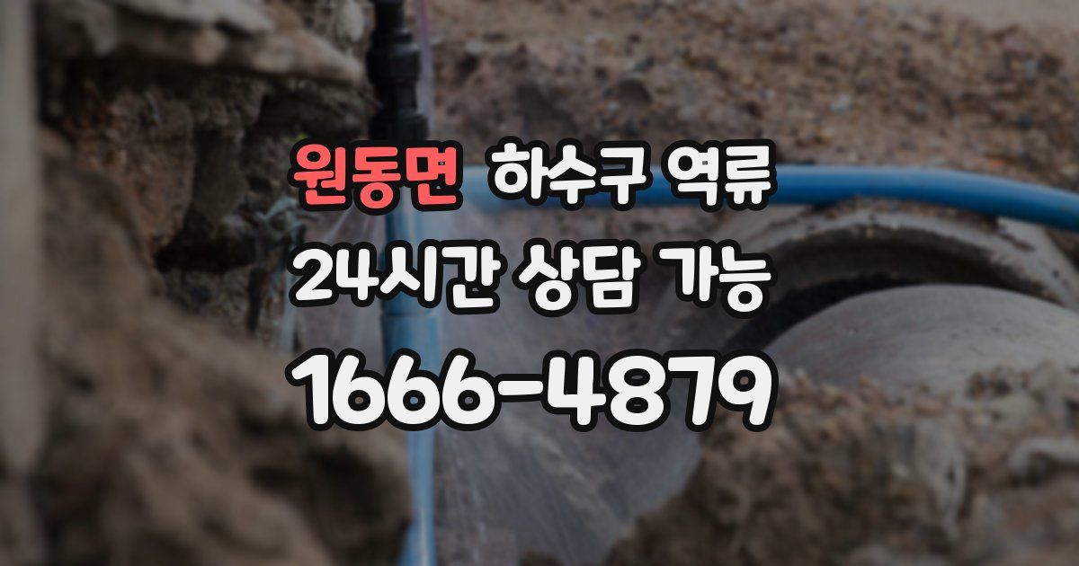 원동면 하수구 역류