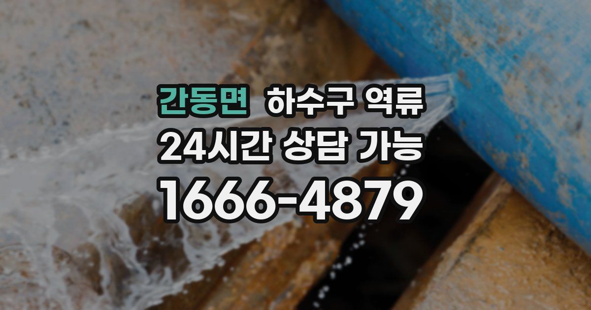 간동면 하수구 역류