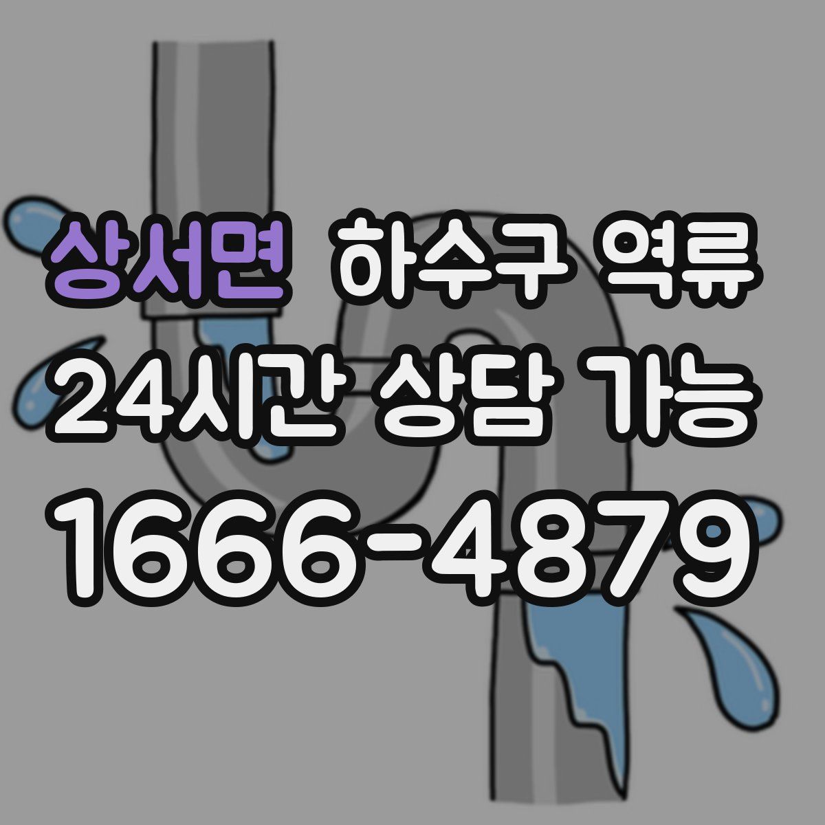 상서면 하수구 역류