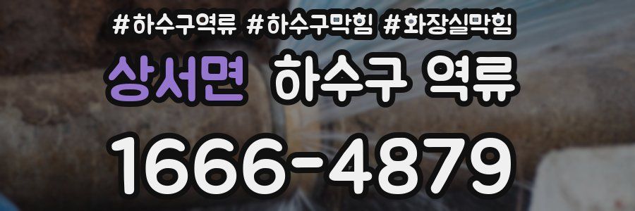 상서면 하수구 역류