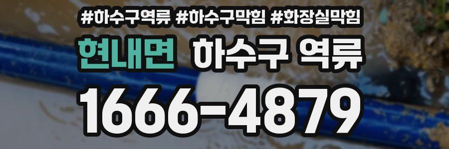 현내면 하수구 역류
