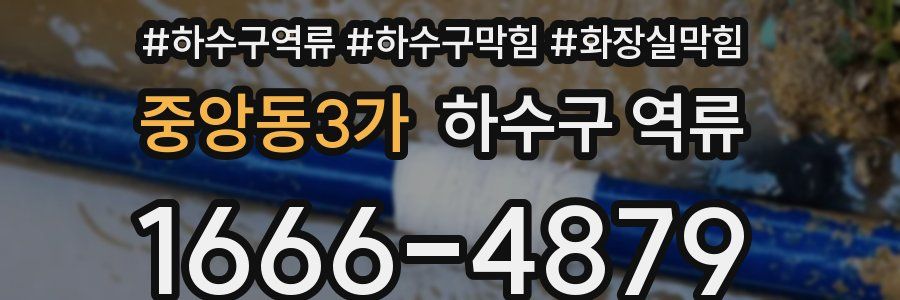 중앙동3가 하수구 역류