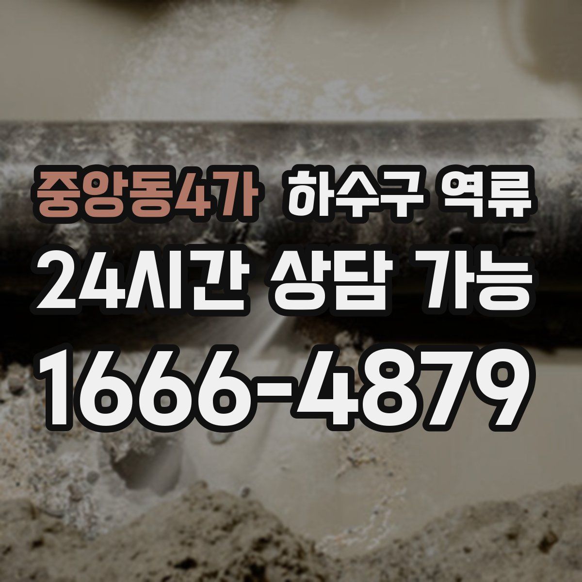 중앙동4가 하수구 역류