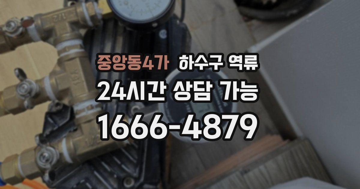 중앙동4가 하수구 역류