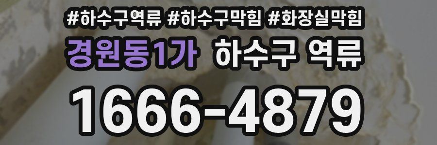 경원동1가 하수구 역류