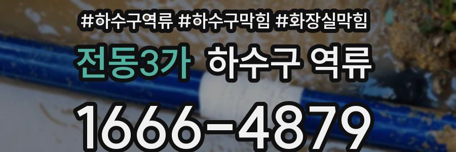 전동3가 하수구 역류