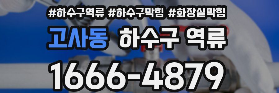 고사동 하수구 역류