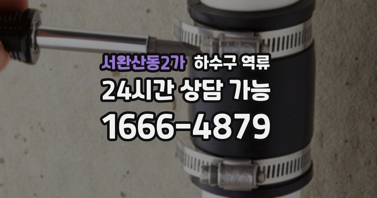 서완산동2가 하수구 역류